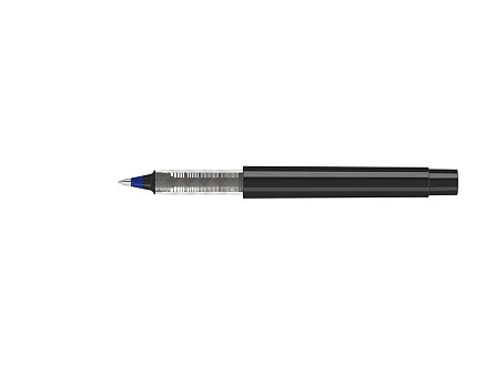 Роллер из переработанного rPET материала RECYCLED PET PEN PRO R, черный с синими чернилами