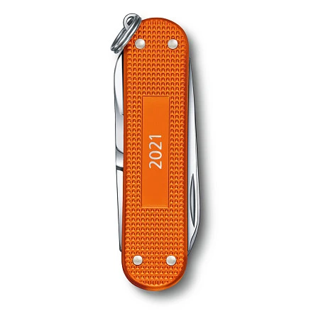 Нож-брелок VICTORINOX Classic Alox LE 2021, 58 мм, 5 функций, алюминиевая рукоять, оранжевый