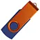 Флеш накопитель USB 2.0 Twister Сolor Mix 16GB, пластик Софт Тач/металл, темно-синий/оранжевый small_img_2