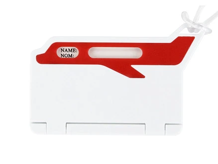 Бирка для багажа Hop, белый/красный
