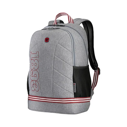Рюкзак WENGER Collegiate Quadma 16”, серый, 100% полиэстер, 33х17х43 см, 22 л