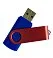 Флеш накопитель USB 2.0 Twister 16GB, пластик Софт Тач/металл, синий/красный small_img_3