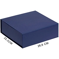 Подарочная коробка, размер 26,8*22,3*10,4 см, Solution Prestige Grande Fabrique  с магнитным клапаном, темно-синяя