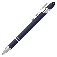 Ручка шариковая, Star Soft Touch Shiny Silver Requis, темно-синяя