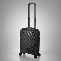 Чемодан TORBER СЕЛИГЕР, черный, полипропилен, 55 х 38 х 20,5 см, 35 л