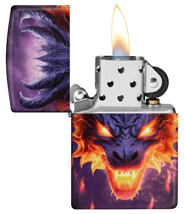 Зажигалка ZIPPO Glowing Dragon с покрытием Glow In The Dark Green, латунь/сталь, разно