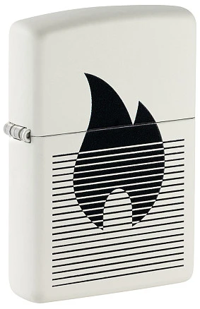 Зажигалка Zippo Flame Gradient Design с покрытием White Matte, латунь/сталь, белая, матовая, 38x13x57 мм