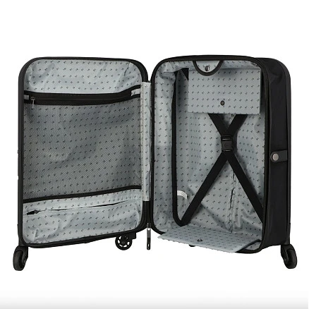 Чемодан складной Rollink FLEX LIGHT 55x40x20 см, 4 колеса, черный
