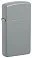 Зажигалка ZIPPO Slim® с покрытием Flat Grey, латунь/сталь, серая, глянцевая, 29x10x60 мм small_img_1