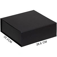 Подарочная коробка, размер 26,8*22,3*10,4 см, Solution Prestige Grande Fabrique  с магнитным клапаном, черная