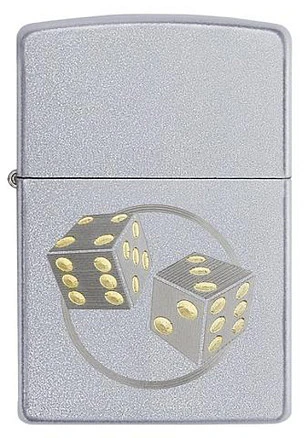 Зажигалка ZIPPO Classic с покрытием Satin Chrome™, латунь/сталь, серебристая, матовая, 38x13x57 мм