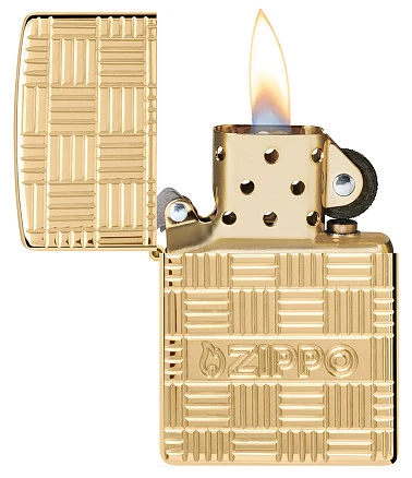 Зажигалка ZIPPO Armor® с покрытием High Polish Brass, латунь/сталь, золотистая, 38x13x57 мм