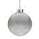 Елочный шар Finery Shine, 10 см, глянцевый серебристый с глиттером small_img_2