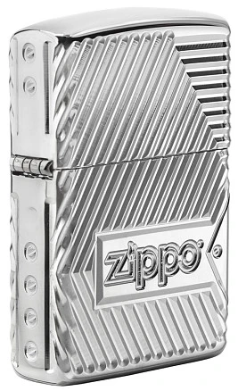 Зажигалка ZIPPO Armor® с покрытием High Polish Chrome, латунь/сталь, серебристая, 38x13x57 мм