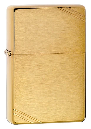 Зажигалка ZIPPO 1937 Vintage™ с покрытием Brushed Brass, латунь/сталь, золотистая, 38x13x57 мм
