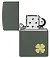Зажигалка ZIPPO Four Leaf Clover с покрытием Green Matte, латунь/сталь, зеленая, 38x13x57 мм small_img_4