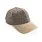 Бейсболка BEAU AWARE™ из двухцветной хлопковой саржи, 6 клиньев, 270 г/м²_КОРИЧНЕВЫЙ