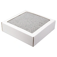 Плед акриловый Super Soft Care размер 120*160 см, темно- серый, плотность 550гр/м2, в подарочной белой крафтовой коробке с окошком