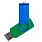 Флеш накопитель USB 2.0 Twister Сolor Mix 16GB, пластик Софт Тач/металл, зеленый/синий_ЗЕЛЕНЫЙ 9