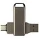 Флеш накопитель  USB 2.0 + TYPE C, FinTech, металл, темно-серый матовый, 16 GB small_img_1