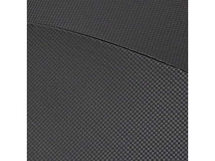Зонт-трость Carbon с куполом из переработанного пластика, черный