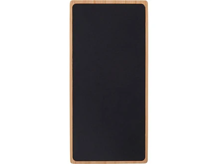 Внешний аккумулятор с подсветкой лого и солнечной панелью Reedia S1, 10000 mAh, бамбук, черный