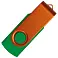 Флеш накопитель USB 2.0 Twister Сolor Mix 16GB, пластик Софт Тач/металл, зеленый/оранжевый small_img_2
