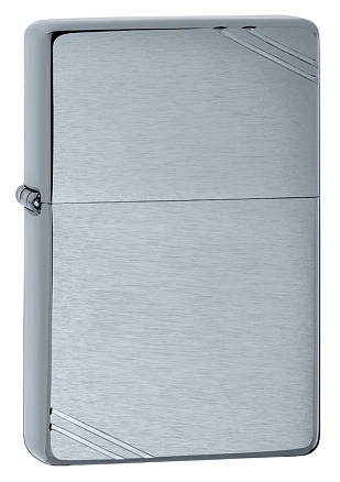Зажигалка ZIPPO Vintage™ Series 1937, с покрытием Brushed Chrome, серебристая, 38x13x57 мм