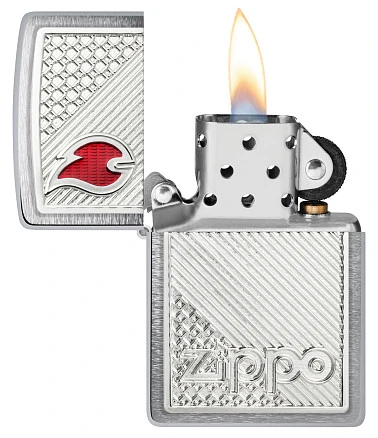Зажигалка ZIPPO Classic с покрытием Brushed Chrome, латунь/сталь, серебристая, 38x13x57 мм