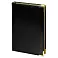 Ежедневник полудатированный Classic Pristine Gold А5, черный с золотом, с металлическими уголками, в твердой обложке с поролоном small_img_1