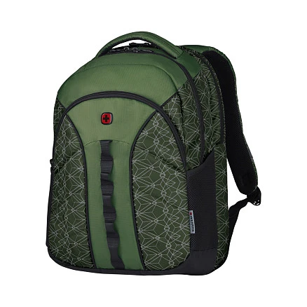 Рюкзак WENGER Sun 16'', зеленый со светоотражающим принтом, полиэстер, 35x27x47 см, 27 л
