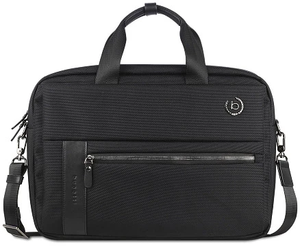 Портфель мужской BUGATTI Nero 15'', чёрный, нейлон 1680D/кожа, 42х10х30 см