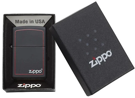 Зажигалка ZIPPO Classic с покрытием Black Matte, латунь/сталь, чёрная, матовая, 38x13x57 мм