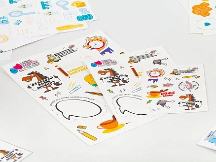 Наклейки бумажные Sticker Pack на заказ, S