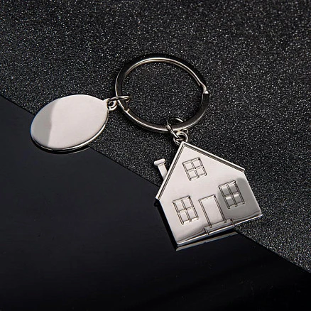 Брелок SILV HOME; 3,97 x 3,3 x 0,3 см; металл