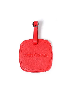 Бирка для багажа SWISSGEAR, красная, ПВХ, 10,5 x 0,4 x 10,5 см