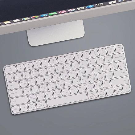 Беспроводная клавиатура Air Keyboard для MAC, Windows, 500 мАч, алюминий, белый, Deppa