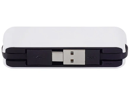 USB-хаб Hubix с коннектором 2-в-1 USB-C и USB-A, 2.0, белый