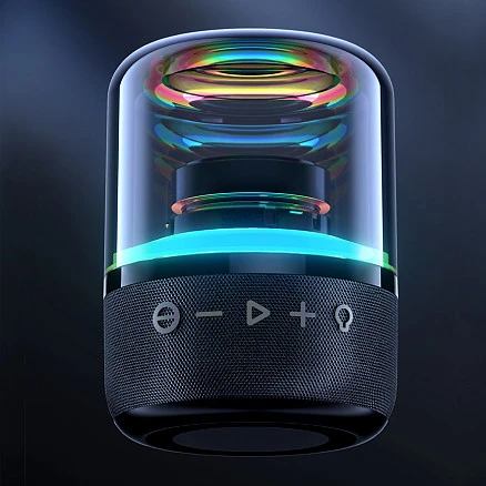 Колонка беспроводная MyTone Mega Bass со светомузыкой, черная