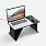 Складной стол для ноутбука с беспроводной зарядкой Kickstand Table, серый_СЕРЫЙ