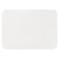 Шеврон Rectangle Cowhide размер 50*70 мм, белый, со скругленными углами