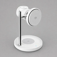 Беспроводная зарядная станция 3 в 1 QI2.2 Max Power, Белая, Deppa