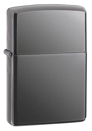 Зажигалка ZIPPO Classic с покрытием Black Ice®, латунь/сталь, чёрная, глянцевая, 38x13x57 мм