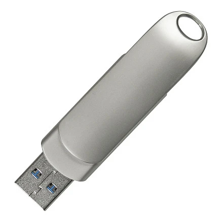 Флеш накопитель USB 2.0 + TYPE C Cupertino, металл, серебристый матовый, 32 GB