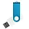 Флеш накопитель USB 2.0 Twister Сolor Mix 16GB, пластик Софт Тач/металл, белый/голубой_БЕЛЫЙ 8