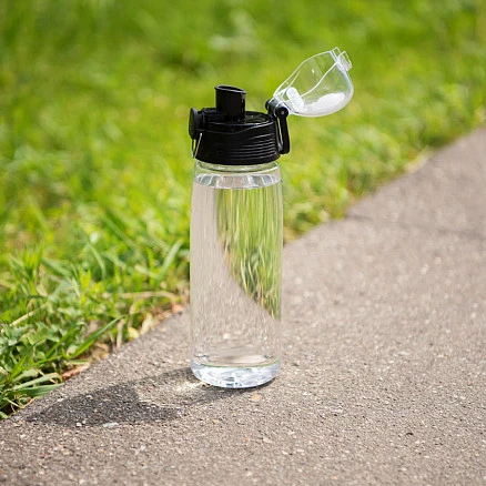 Бутылка для воды FLASK, 800 мл; 25,2х7,7см, красный, пластик