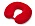 Подушка Basic из микрофибры с эффектом памяти U-shape, красный NEW_красный
