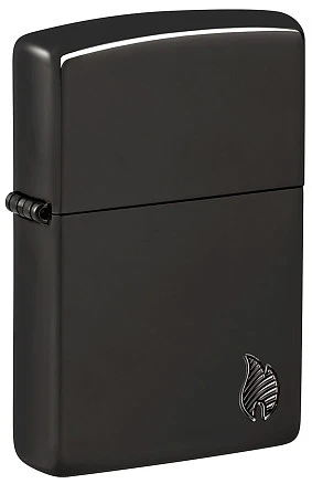 Зажигалка ZIPPO Armor® Flame c покрытием High Polish Black, латунь/сталь, черная, 38x13x57 мм