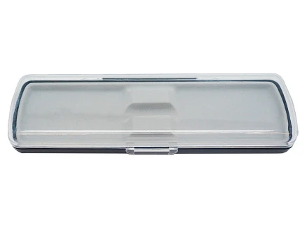 Футляр для ручки Pencase Uno, пластик, прозрачный/черный