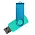 Флеш накопитель USB 2.0 Twister Сolor Mix 16GB, пластик Софт Тач/металл, бирюзовый/голубой_бирюзовый 9